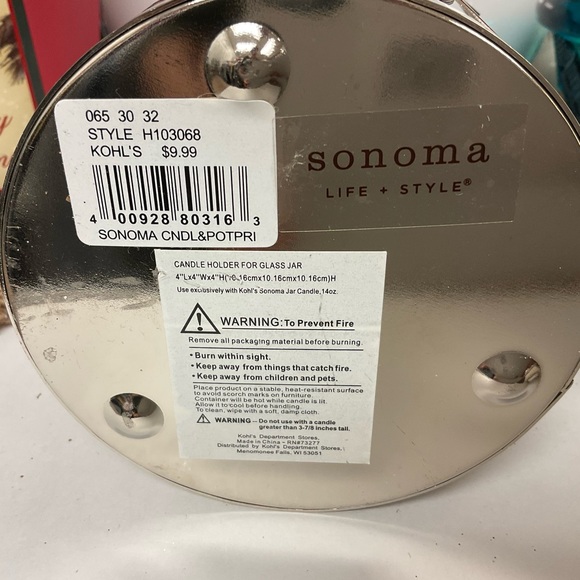 Sonoma🕯️Metal Holiday Metal Candle Holder❤️ - Picture 2 of 3